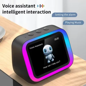 TF26 Pro Smart Speaker Big Screen 5.4 Rechargeable Battery RGB LED Light for 5.4 Voice Control Alarm Clock