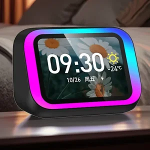 TF26 Pro Smart Speaker Screen RGB LED Lighting for V5.4 Rechargeable Battery Touch Screen Voice Assistant