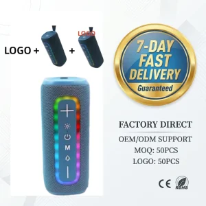 TG428 Portable Wireless Speaker RGB LED Light Deep Bass TWS Waterproof Outdoor Factory Custom Logo OEM