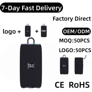 TG431 Portable Wireless Speaker Fabric Waterproof RGB EQ Atmosphere Light Gaming Factory Custom Logo OEM