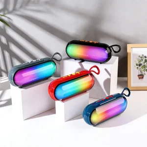 TG792 Portable BT Speaker V5.3 Dual 5W Big Power Speaker LED Color Light Outdoor Wireless Speaker Support TWS FM TF Card