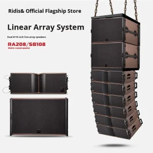 TRA208 Dual 8 10 Inch Line Array Speaker 800W Medium Large Performance Wedding Outdoor Remote Waterproof Stage Set