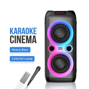 TTD 2809 Home DJ Party TWS Speaker High Power Active BT 5.0 Wireless Column RGB Mini Bass Microphone Manufactured China