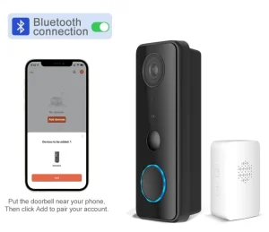 TUOAN Tuya Smart WiFi Battery Smart Door Lock with Wireless Phone Intercom Infrared Night Vision for Hotel Use