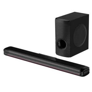 TV SoundBar 80W 6.5″ Woofer 4 Speakers RCA Remote Control Passive Home Theater System for Living Room