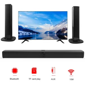 TV Soundbar BT Speaker Home Theater System Speaker Audio Foldable and Detachable