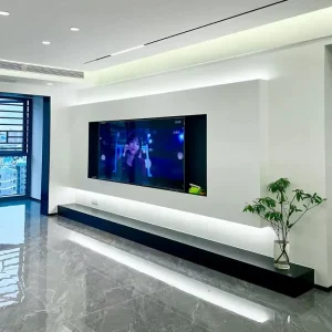 TV Stand Modern Cabinet Design Living Room Furniture Wall Unit Smart Home Ready