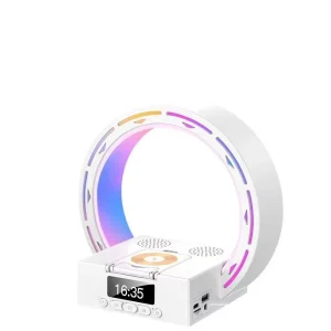 Table LED Night Light with Wireless Charger Bluetooth Speaker Desk Lamp Phone Holder Great Birthday Gifts for Girlfriend