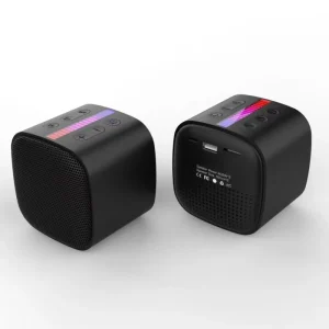 Table Speaker Plastic Portable Mini for 5.3 Speaker with RGB LED Voice Control Type C Input AUX & TF Support