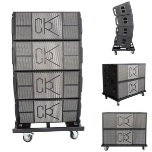 Three way 12 Inch Wooden Waterproof Active Stage Line Array Speakers with Big Power for Surround Sound Systems