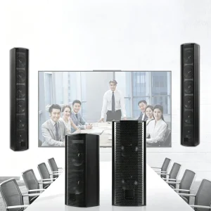 Tianyue 2/4/6/8×4.5 Inch Conference Column Speaker 240W 95dB 8 Ohm Wood Shell Wall Mount for Meeting Room