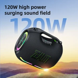Top selling ZE01 120W Waterproof Wireless Speaker with RGB LED Lights Battery Powered Portable for Karaoke Outdoor Party&Indoor