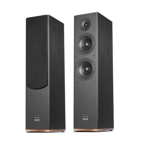 Tower Level 2.0 Front Speaker Living Room Three Frequency Passive HiFi Floor Type Home Stereo Wooden Speaker