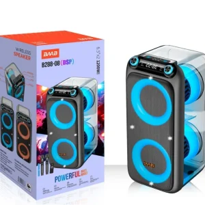Transparent Case Portable 5.0 Speaker High-Power 60W Outdoor Dual 6.5/8-Inch Plastic Large Speaker
