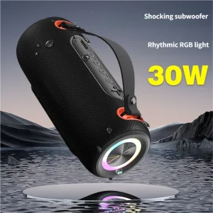 Travel Camping Outdoor Portable Speaker 30W Waterproof IPX6 RGB Light Long Battery TWS Stereo Wireless Speaker