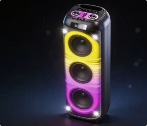 Triple Driver Party Speaker Gradient RGB Glow Light Heavy Bass Outdoor Wireless Karaoke Vertical Sound Box