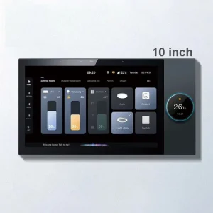 Tuya 10 Inch Smart Home Control Panel Music Play 2 Gang Relays 2 Way Speakers Android App Control
