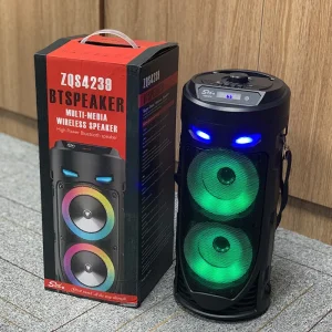 Tws 2×4 Inch Rolling Big Bt Speaker Light Karaoke Portable Party Speaker