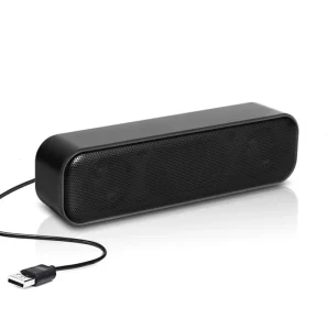 USB Computer Speaker USB Powered Mini Soundbar Speaker Laptop Stereo Speaker for Computer Laptop Desktop PC Dorm Office