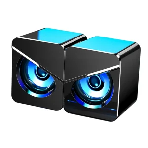 USB Wired Computer Speaker Surround Sound System LED PC Speaker Game Bass USB Wired Computer Desktop Portable