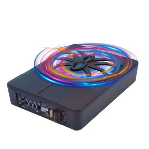 Ultra-Thin 10 Inch 800 Watts Active Underseat Subwoofer 12V DC Car Audio Speaker 200W RMS Power New Style 55mm Thick Subwoofer
