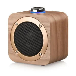 Underseat Subwoofer 3 Inch Portable Mini Multimedia Music Wooden Speaker TWS Wireless PC Speakers Rotary Volume Control