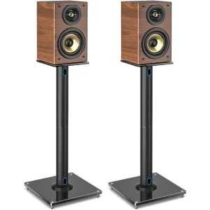 Universal Floor Speaker Stands for Surround Sound Heavy Duty 28 Inch Bookshelf Speaker Stands Each Holds 22lbs 1 Pair