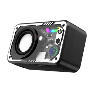 V1 Transparent Portable for V5.3 Speaker with RGB LED Light Subwoofer Stereo Audio Memory Card Support