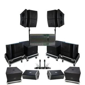 Veeter VRX932 Full Set Active Line Array System Eco Friendly Durable Portable Metal Shell Speaker App Control Wall Mount No