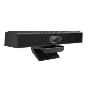 Video Conference Soundbar 2K HD Camera with Speaker and Microphone 3 in 1 Design USB Webcam for Small Size Mini Conference Rooms
