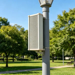 Vnetpa 20W IP Column Speaker for School PA System PoE Outdoor Speaker VoIP Loudspeaker