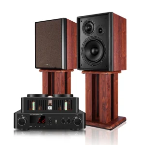 Vofull KH 513 Three Way Bookshelf Speaker 10 Inch Woofer Portable Smart Home Wireless Sound Bookshelf Speakers With Wooden Box