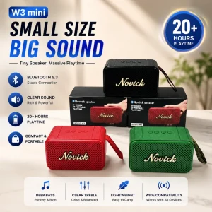 W3 Mini Fabric Speaker Portable Wireless Boombox 20W High Power Subwoofer with Handle Home Party