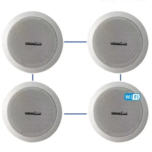 WF680 6” Big Output Power Stereo Sound Controller Ceiling Mount WIFI Active Speakers