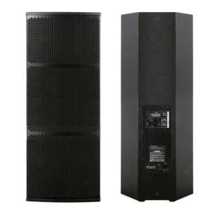 WHN215D3 2K 2 way 500W RMS Dual 15 Inch Bass reflex Active Wooden Powered Speaker