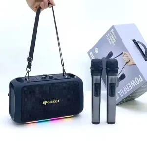 WK Microphone Portable Speakers Super Boombox Bass Home Party Karaoke Speaker Wireless Outdoor Music Player With Dual Mic 119