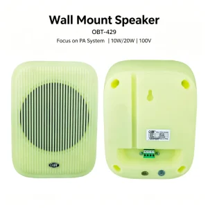 Wall Mount Speaker 5W/10W Power 100V Line Input for Office Lecture Room PA System