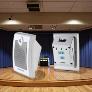 Wall Mounted PA Speaker 20W Output Fire Protection Category AC Battery Power Source Plastic Material Microphone Displays App