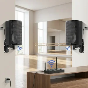 Wall Mounted Professional Bluetooth Speaker 8 10 12 Inch Wooden Cabinet for Dance Studio Spin Room