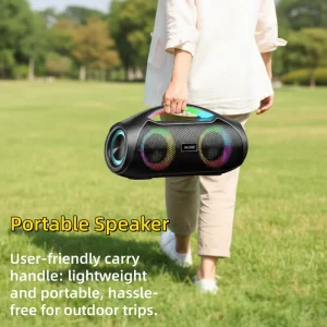 Waterproof 30W Active Speakers with Memory Card Support and RGB LED Lighting for Computer Use
