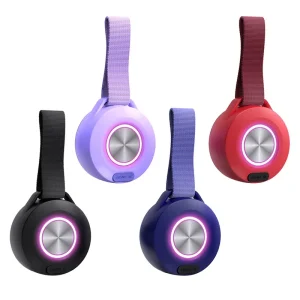 Waterproof Audio Bass Led Colorful Bathroom Outdoor Portable Lanyard Portable Speaker MZ 68