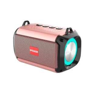 Waterproof Camping Boombox Portable Speaker RGB LED Light Subwoofer with Hang Belt Handle Strip for Outdoor Party