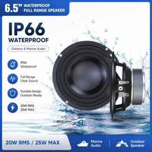 Waterproof IPX6 Passive 4 Inch Subwoofer Speaker Loudspeaker Enclosure Woofer Speaker for Outdoor Marine Audio System