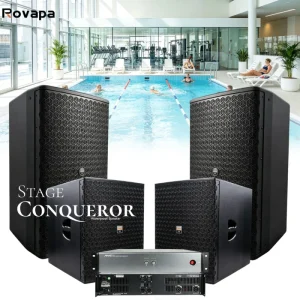 Waterproof Pool Fitness Center Sound System IP55 15 Inch Speaker 500W Subwoofer 2x800W 2700W Bridge Class D Amplifier