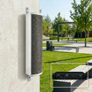 Weatherproof Commercial Audio System 40W/80W Outdoor Column Speaker for V5.2 Aluminum Cabinet Display Screen 6-Zone PA