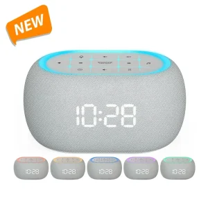 White Noise Machine 21 Relaxing Sounds 7 RGB Lights Sound Machine Alarm Clock with Wireless Speaker for Kids Adults