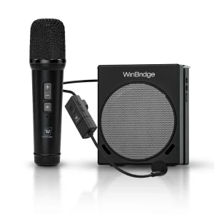 WinBridge S91 Portable PA System Speaker 30W 2 Wireless Handheld Microphones 5V USB Charging AUX Music Play Voice Amplifier