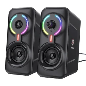 Wired Computer Speaker 1.5m Cable Gaming LED Light Mini Portable Speakers for Home Office for Gaming L6