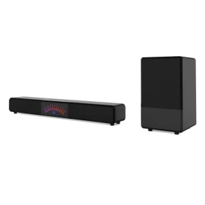 Wired Subwoofer TV Soundbar with Bluetooth, 60W 2.1ch for Home Theater and Gaming
