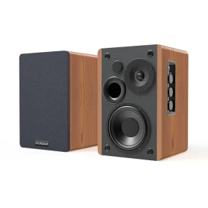 Wireless 2.0 Bookshelf Speakers With Deep Bass Crystal Sound DSP For TV Computer Home Theater Systems